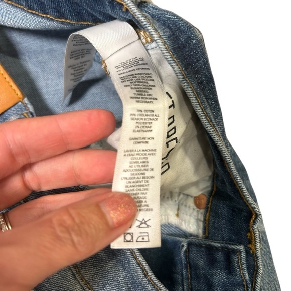 DU/ER Midweight Denim High Rise Arc Button Fly jeans size 27 90s tapered leg - Picture 6 of 10